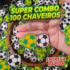 Chaveiro Bola Futebol- Super Kit até 100 unidades-Lembrancinha-Campeonatos-Torneio-Festa-Copa do Mundo--Neymar