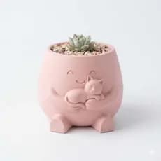 Vaso de Planta para Suculentas, Bonequinhos Fofo e Decorativo, Minimalista, Decoração, Vasinho, Hug - Várias Cores
