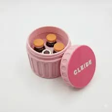 Porta Ampolas 3ml com 4 Compartimentos Estojo Organizador com Tampa Rosca
