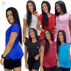 Camisa Feminina Kit 03 Unidade Dry Fit Blusa Tapa Bumbum Longa para Treino Academia