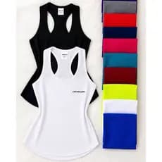 Regata Camiseta Feminina DryFit Furadinha para Treino academia