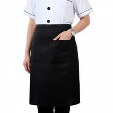 Avental de Cozinha e Garçom c/ Bolso Grande Tecido Oxford Preto