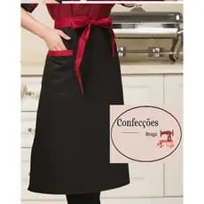 avental saia de chefe/ kit c/ 15 uni / garçonete/hotel/restaurante/laranja e preto