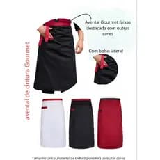 kit 12 avental cintura gourmet personalizado