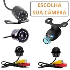 Kit Câmera De Ré Estacionamento Automotiva Colorida Noturna