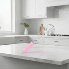 Batedor Fouet Manual Rosa 30cm Inox Resistente Mixer Ovo Creme Cozinha