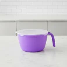 Tigela Derretedora de Chocolate 1,5L Lilás com Tampa para Micro-ondas Confeitaria Brigadeiro Profissional Resistente