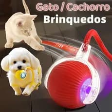 Bola De Brinquedo Elétrico Interativa Para Gatos E Cães Com Sensor De Movimento Luz LED Azul