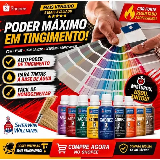 02 Corantes para Tinta Bisnagas Xadrez para Látex e Tintas Acrílicas Xadrez de Tingimento para Tinta
