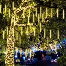Cascata Bastão 8 Tubos de Led 50cm Snow Fall Chuva Meteoro Bivolt Iluminação Decorração Natal