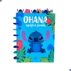 Caderno Agenda Inteligente Smart Discos Stitch Disney A5 72 Fls Original Zonacriativa