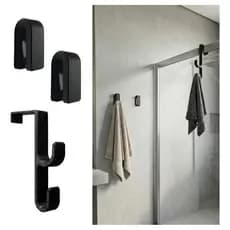 Kit 3 Porta Toalha Roupa Gancho Suporte De Parede Toalheiro