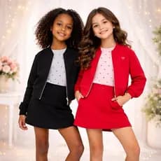 Conjunto Menina Inverno Moletom Trijunto Frio Leve Quente Oferta Oportunidade Infantil Confortável
