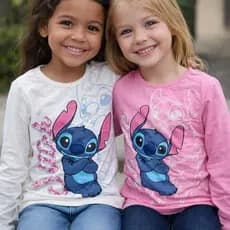 Blusa Stitch Manga Longa Brandili Confortável Promoção Única Delicada Leve Meia Estação Inverno
