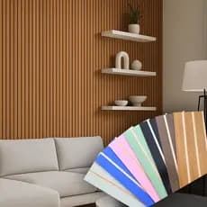 Kit Placa MDF Painel Ripado Decoração Sala Quarto Cozinha Escritório 45x11cm