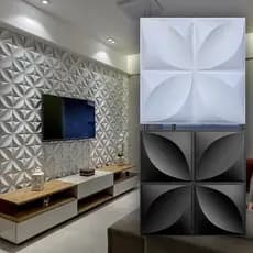 Kit Placas 3D PVC Decorativa Revestimento de Parede 25x25cm