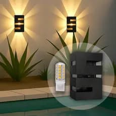 Kit Arandela Externa Interna Preta / Branca com LED Branco Frio ou Quente