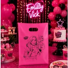 Sacolinhas Personalizadas para Festa infantil - Lembrancinha Temática 20x30 - Emilly Vick - Ketlen