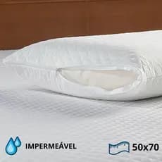 Capa Travesseiro Matelado Impermeável Zíper Branco PROMOÇÃO