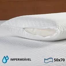 Kit 2 Capas Travesseiro Matelado Impermeável Zíper Branco PROMOÇÃO