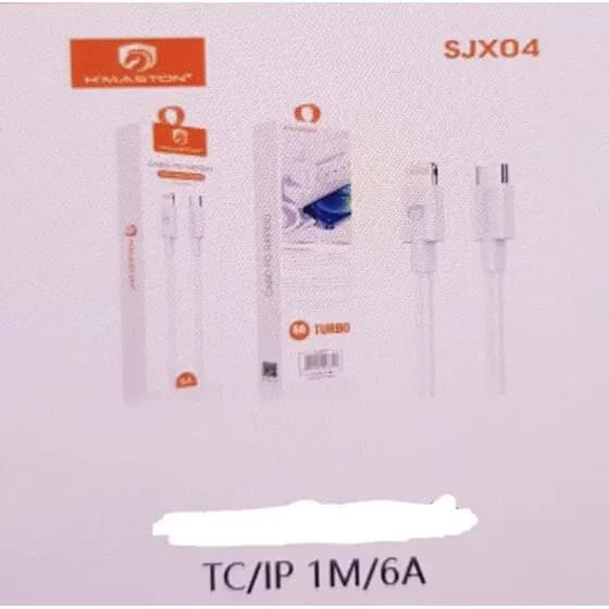 cabo usb-c 6A turbo  compatível para iphone