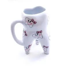 Caneca dente feminino de porcelana 250ml