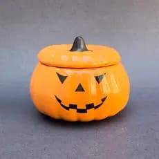 Abóbora halloween laranja decoração de porcelana 200ml