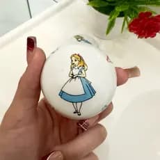 Mini porta joias Alice no país das maravilhas de porcelana