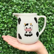 Leiteira vaquinha mimosa moo 300ml de porcelana