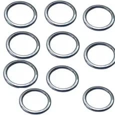 10 unidades Argola inox 14,15,18,19,20,21,22,23,24,25,26,27,28 Preço de atacado envio imediato