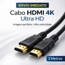 Cabo HDMI 2m 4K Ultra HD HDR 60Hz 18Gbps Alta Velocidade TV PS5 Xbox Notebook