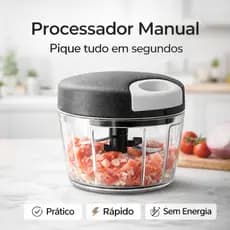 Processador Manual de Alimentos Original Line Triturador de Alho Cebola Legumes 170ml 500ml