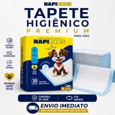 Tapete Higiênico Premium Para Cães 30 Unidades 60x80cm Super Absorvente Controle De Odor