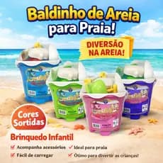 Kit Baldinho De Areia Menino e Menina Infantil Com 8 Acessórios Praia Castelo Pá Bichos