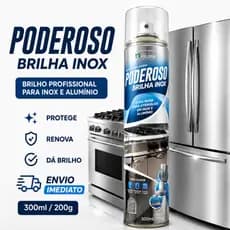 Brilha Inox Kelldrin 300ml Limpa e Dá Brilho em Inox Alumínio Geladeira Fogão
