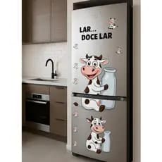Adesivo de Parede Vaquinha – Decoração de Cozinha, Removível e Reposicionável, Ideal p/ Geladeira