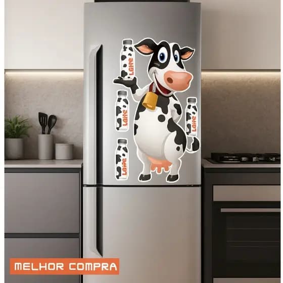 Adesivo Para Parede Geladeira metal porta armário cozinha vidro Vaquinha Mimosa Papel adesivo parede