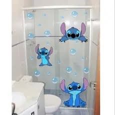 Cartela Adesiva Stitch decoração Box ou Parede Banheiro Adesivos
