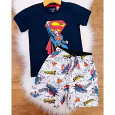 conjunto infantil de menino super-homem fantasia