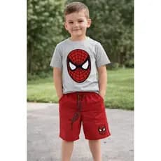 Fantasia homem aranha infantil conjunto de menino festa aniversário