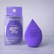 Esponja Stay Fix Twofix Blender Ruby Rose De Maquiagem Chafranda Para Base Corretivo Blush