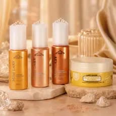Spray e Geleia Iluminador e Bronzeador Corporal Efeito Glow De Alto Brilho Para Corpo e Rosto - Miss Lary