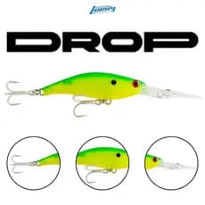 Isca Nelson Nakamura Drop 75 de Fundo Barbela Longa Lucky 7,5cm 13g Tucunaré Traíra
