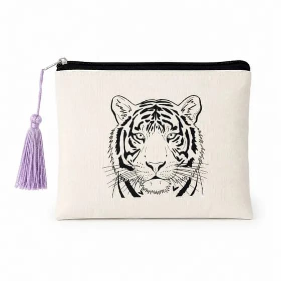 Estojo Necessaire Bolsa Organizadora Maquiagem Tigre