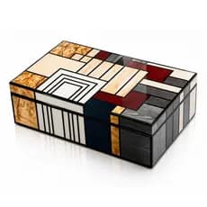 CAIXA DECORATIVA RETANGULAR VERNIZ LAQUEADA PREMIUM LUXO