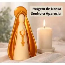 Imagem de nossa senhora aparecida | presente de batizado e casamento religioso, padrinhos | Decoração | Santinha
