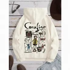 Moletom Unissex Coraline Desenho Filme Blusa Aconchegante Abrigo de  Qualidade Ajuste Perfeito Envio Imediato