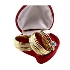 Par de Aliança de Casamento Noivado Infinity X Jateada + Solitário