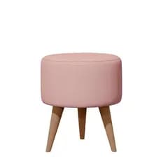 Puff Redondo Estofado 38x30 Banqueta Para Apoio Dos Pés Decorativa