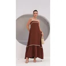 Vestido Longo Sarah, Vestido Longo Femenino, Casual Chic, Sofisticado, Festas, Alça, Costas abertas, Vestido Solto.